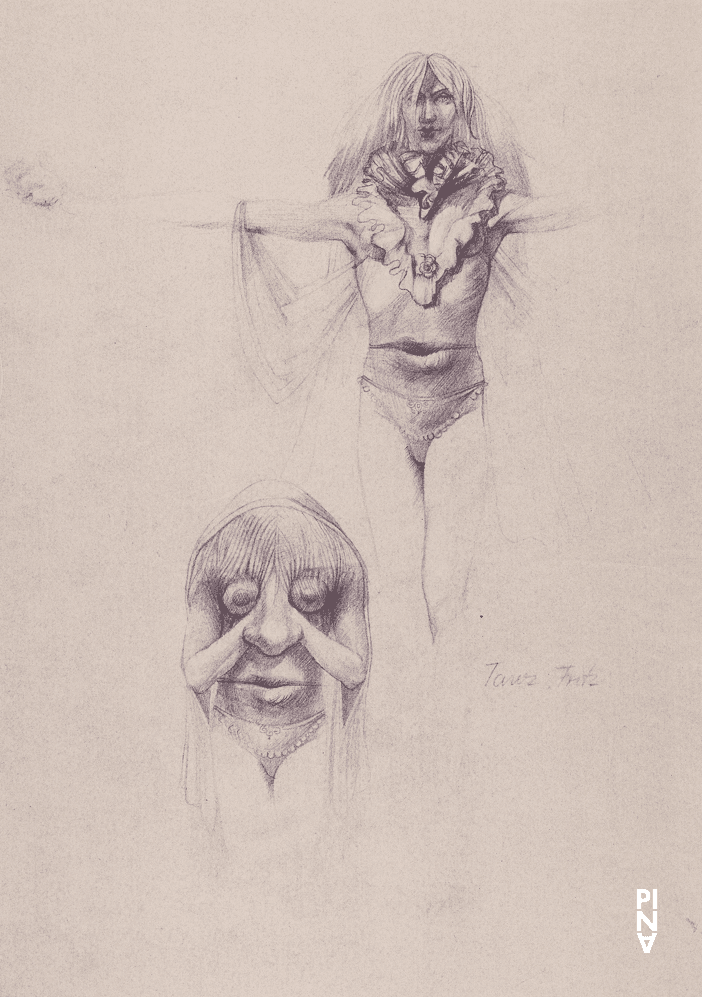 costume drawing by Rolf Borzik