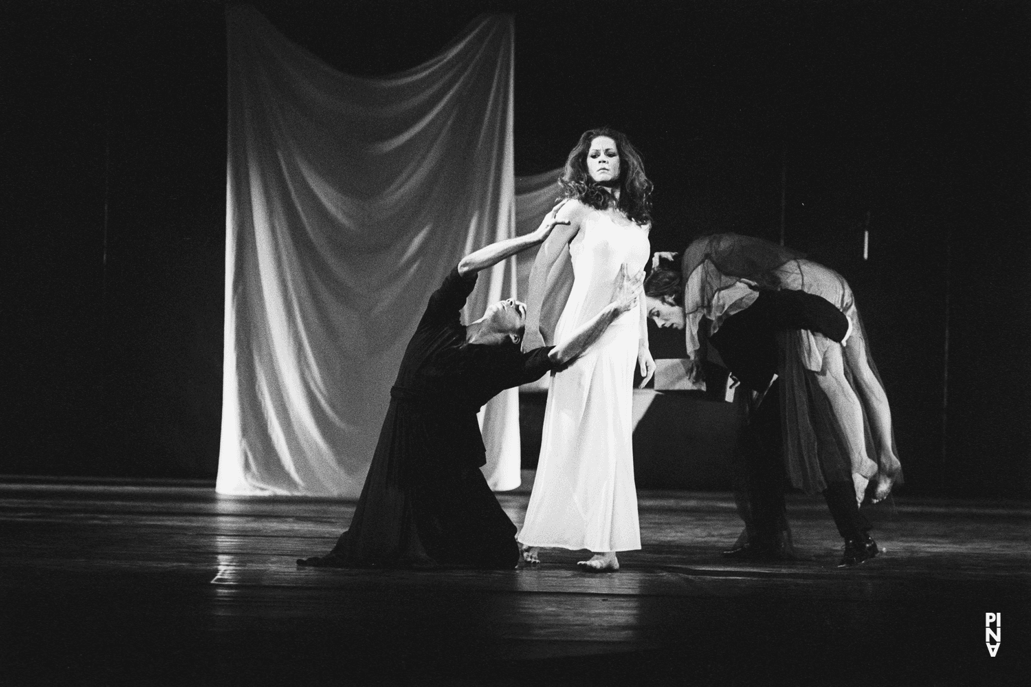 Carlos Orta and Malou Airaudo in “Iphigenie auf Tauris” by Pina Bausch at Opernhaus Wuppertal, April 20, 1974