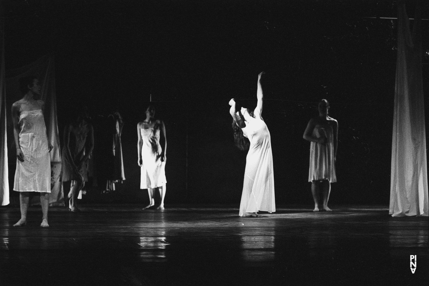 Malou Airaudo in “Iphigenie auf Tauris” by Pina Bausch with Tanztheater Wuppertal at Opernhaus Wuppertal (Germany), April 20, 1974