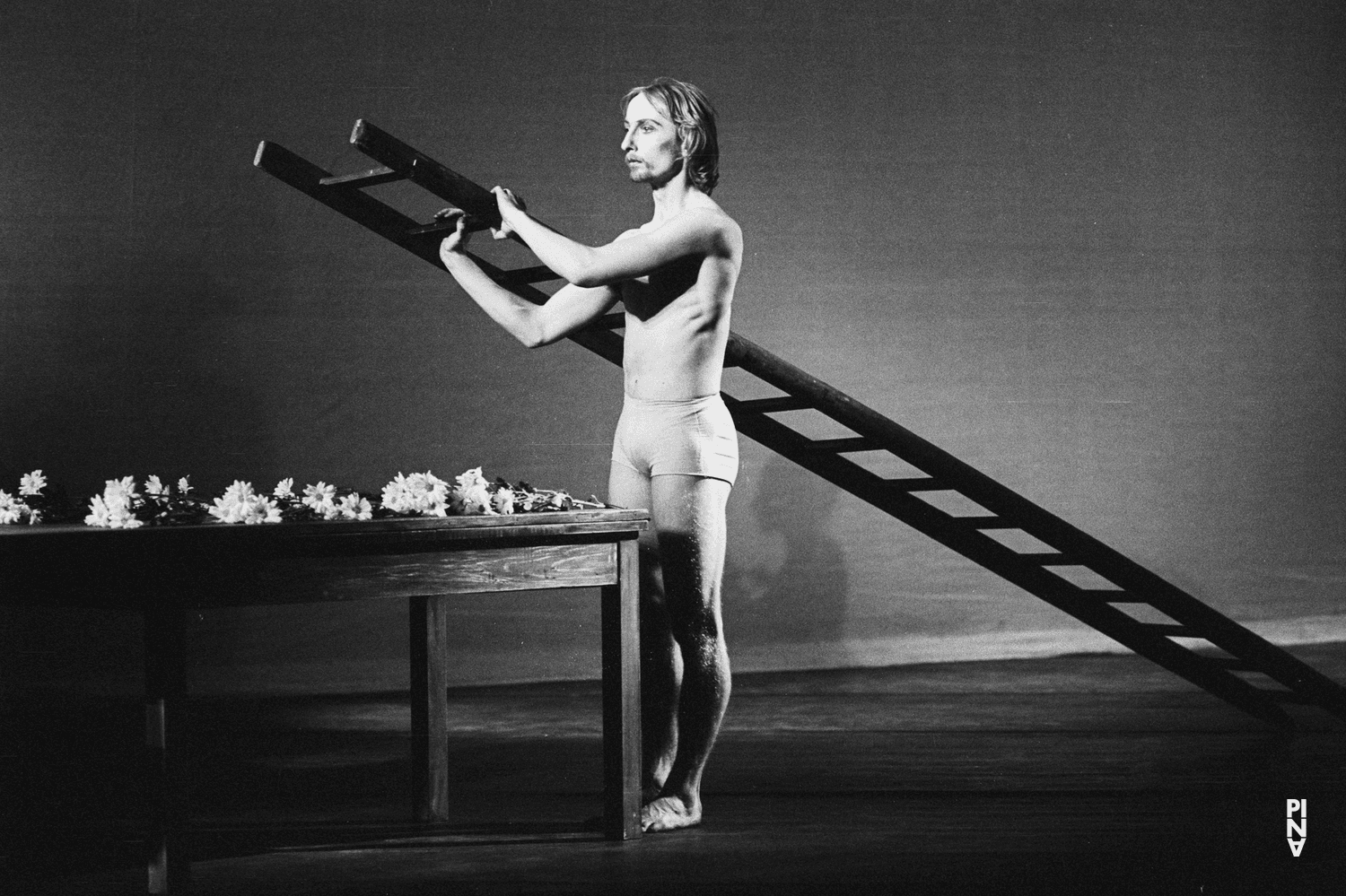Dominique Mercy in “Iphigenie auf Tauris” by Pina Bausch with Tanztheater Wuppertal at Opernhaus Wuppertal (Germany), April 20, 1974