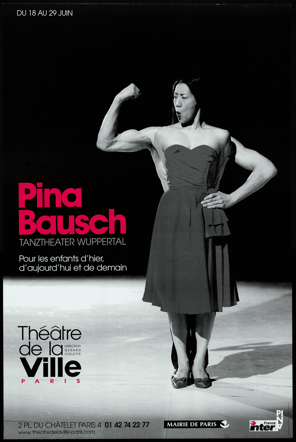Poster for “For the Children of Yesterday, Today and Tomorrow” by Pina Bausch in Paris, 06/18/2003 – 06/29/2003