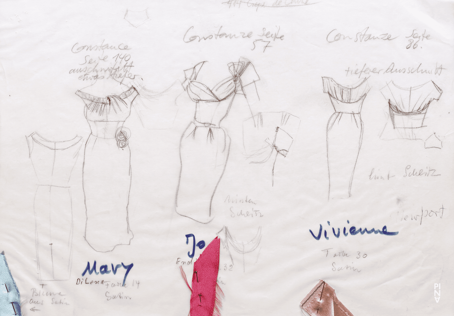 costume drawing by Rolf Borzik