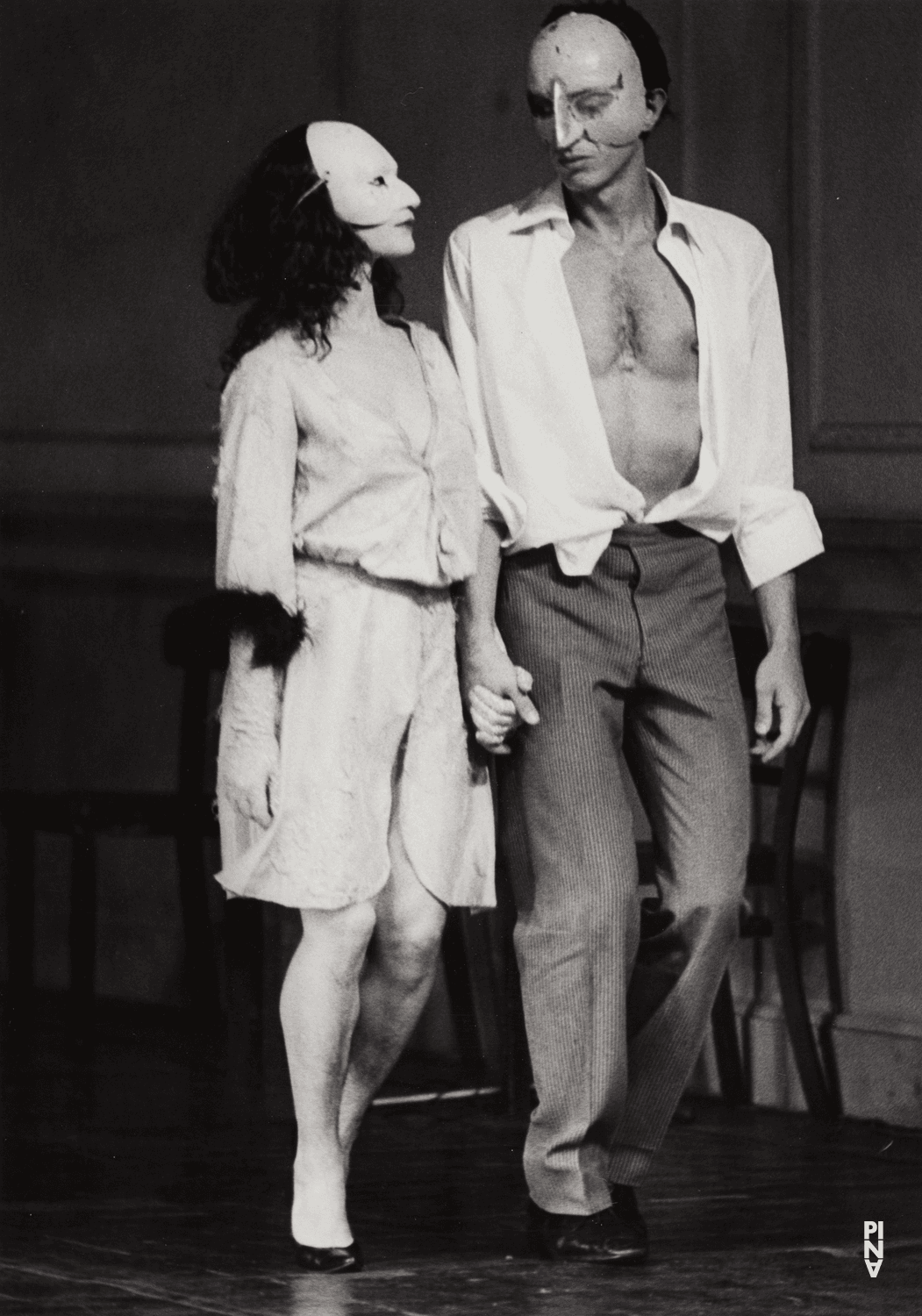 Jean Laurent Sasportes and Beatrice Libonati in “Kontakthof” by Pina Bausch
