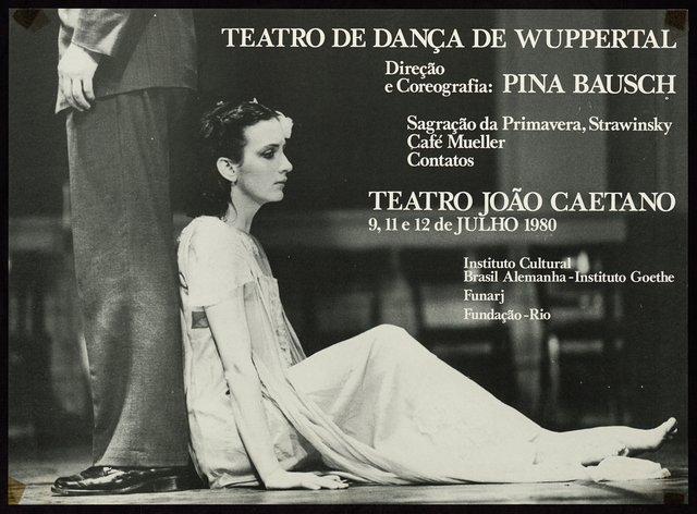 Poster for “Café Müller”, “Kontakthof” and “The Rite of Spring” by Pina Bausch in Rio de Janeiro, 07/09/1980 – 07/12/1980