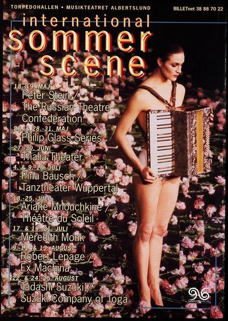 Plakat zu „Nelken“ und „Viktor“ von Pina Bausch in Kopenhagen, 04.07.1996–10.07.1996