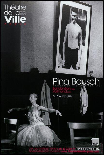 Poster for “Bandoneon” and “Vollmond (Full Moon)” by Pina Bausch in Paris, 06/05/2007 – 06/24/2007