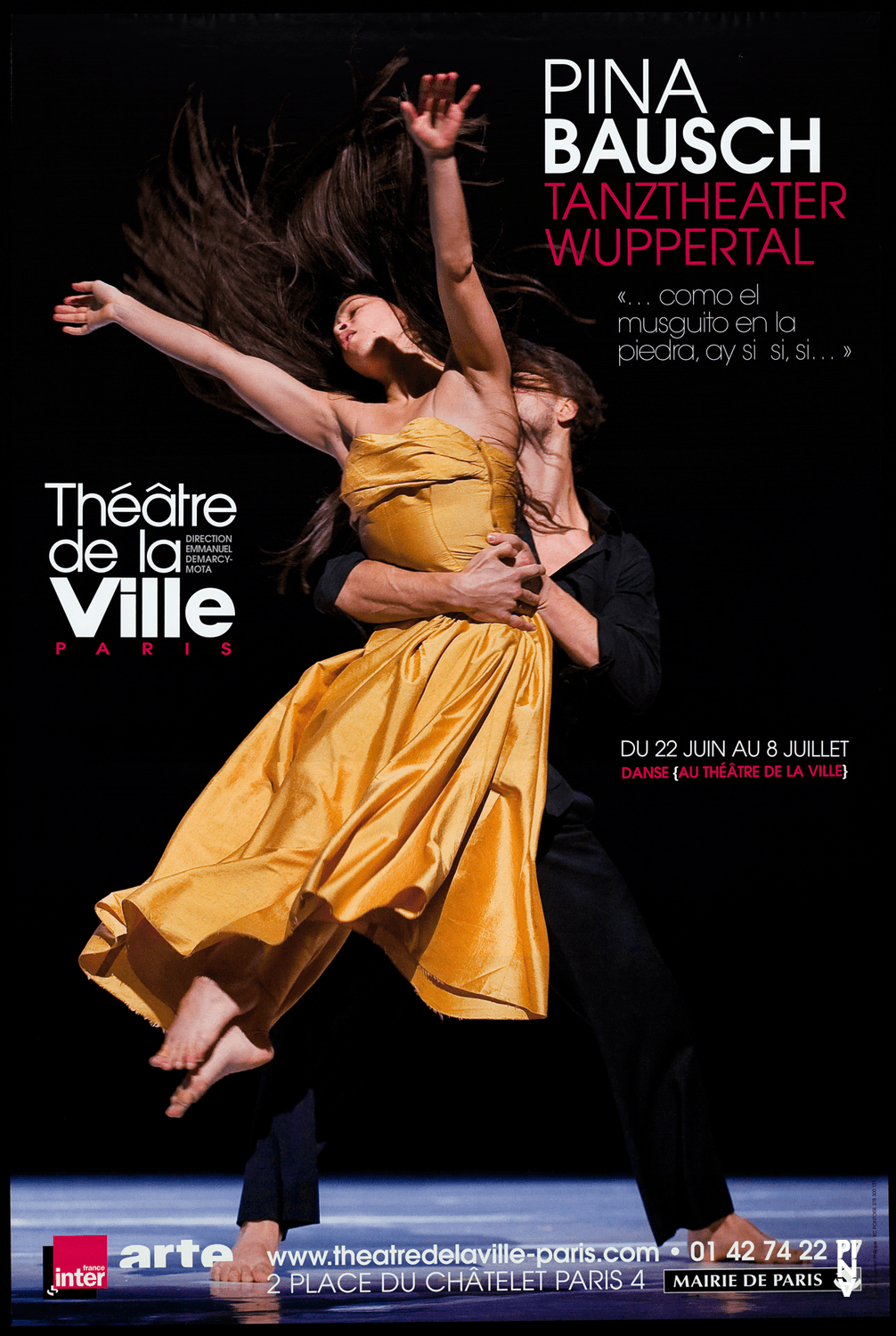 Poster for “"... como el musguito en la piedra, ay si, si, si ..." (Like Moss on the Stone)” by Pina Bausch in Paris, 06/22/2011 – 07/08/2011