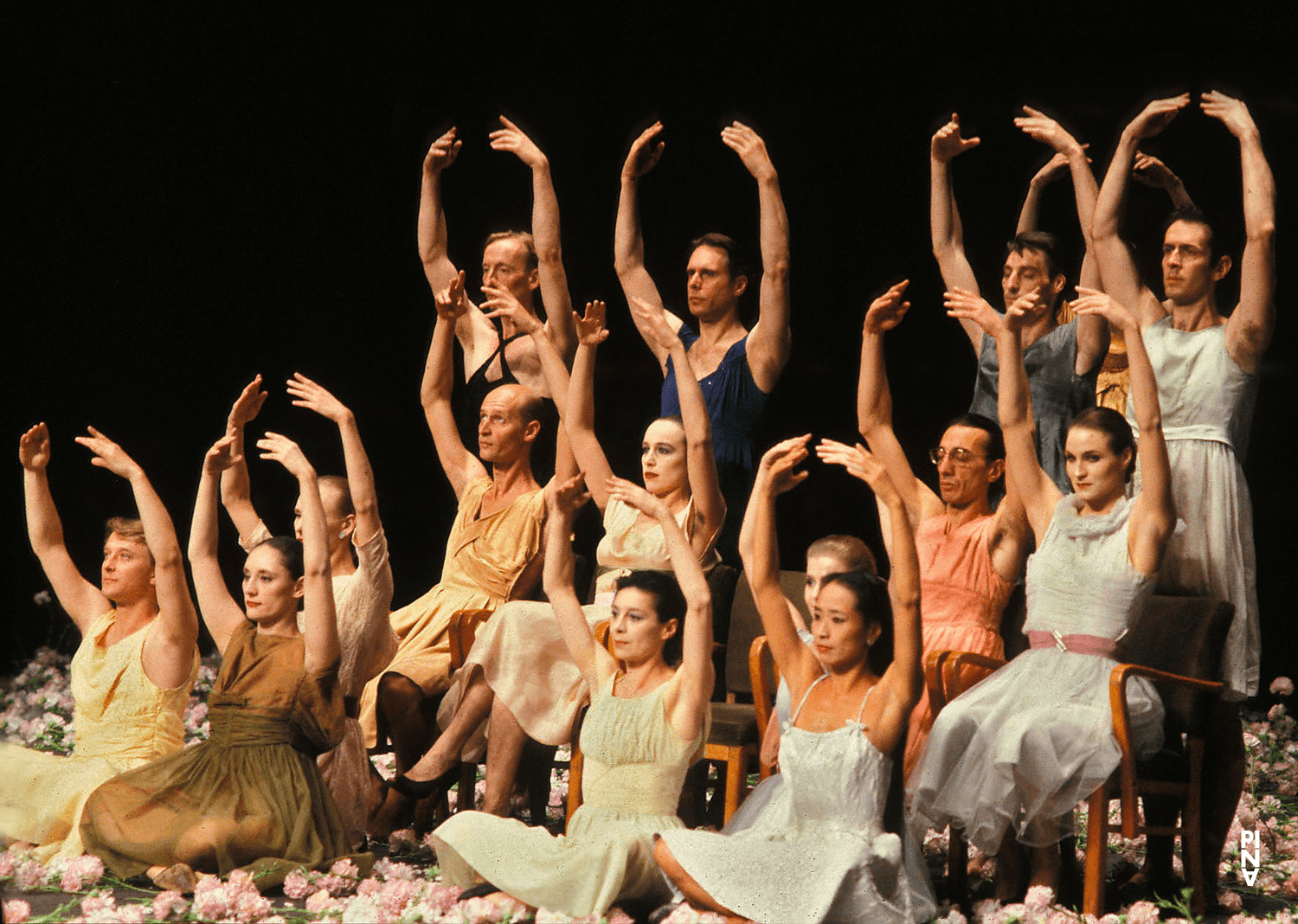 “Nelken (Carnations)” by Pina Bausch with Tanztheater Wuppertal at Théâtre de la Ville Paris (France), May 26, 1990