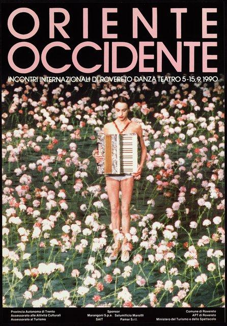 Poster for “Nelken (Carnations)” by Pina Bausch in Rovereto, 09/13/1990 – 09/15/1990