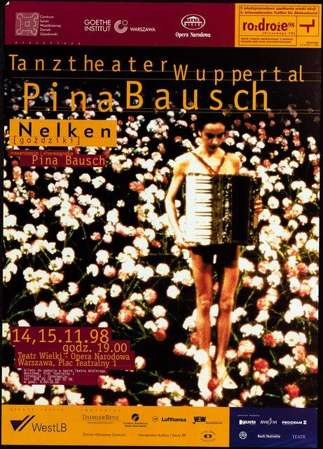 Poster for “Nelken (Carnations)” by Pina Bausch in Warsaw, 11/14/1998 – 11/15/1998