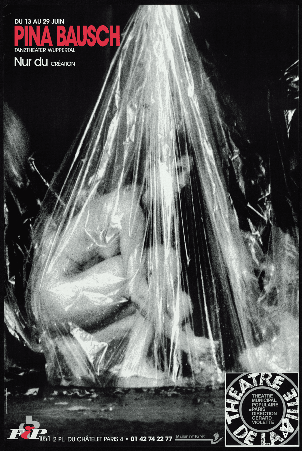 Affiche de « Nur Du » de Pina Bausch à Paris, 13 juin 1997 – 29 juin 1997