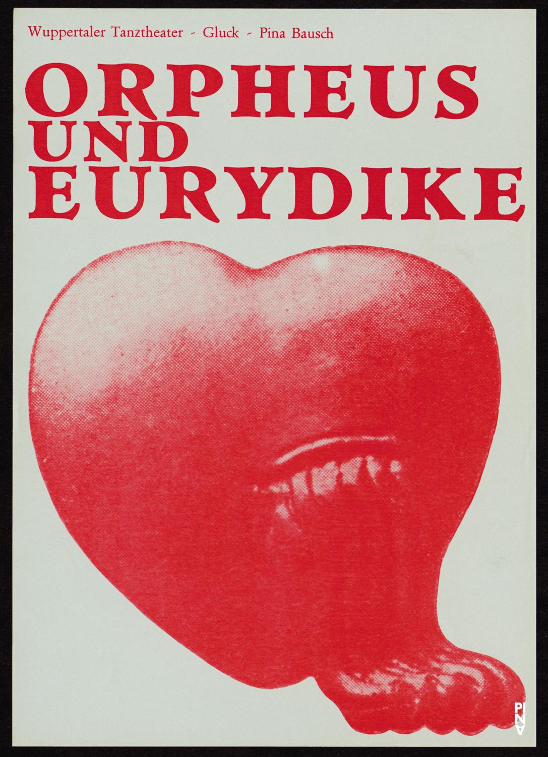 Poster for “Orpheus und Eurydike” by Pina Bausch in Wuppertal, 05/23/1975 – 05/27/1975