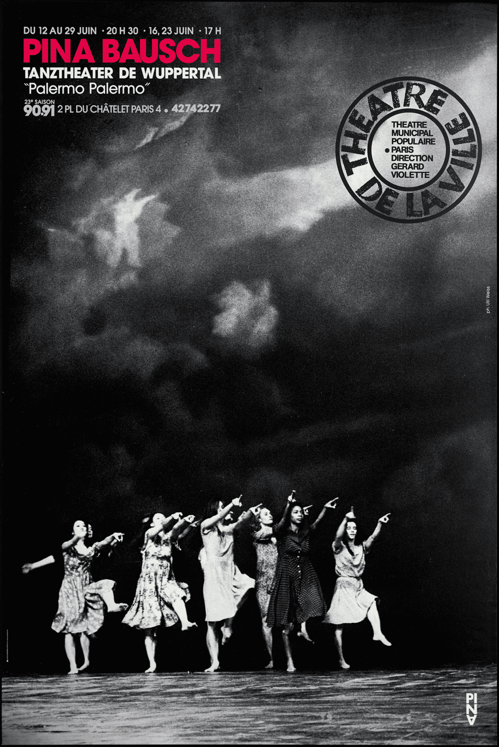 Affiche de « Palermo Palermo » de Pina Bausch à Paris, 12 juin 1991 – 29 juin 1991