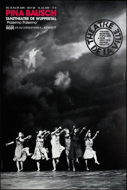 Poster for “Palermo Palermo” by Pina Bausch in Paris, 06/12/1991 – 06/29/1991