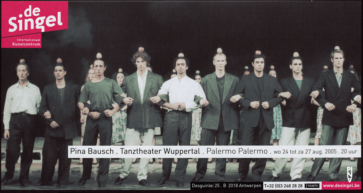 Affiche de « Palermo Palermo » de Pina Bausch à Anvers, 24 août 2005 – 27 août 2005