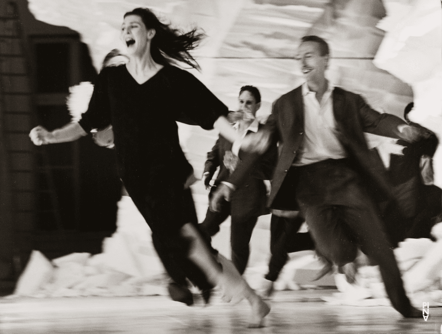 Héléna Pikon, Dominique Mercy and Francis Viet in “Renate wandert aus (Renate Emigrates)” by Pina Bausch