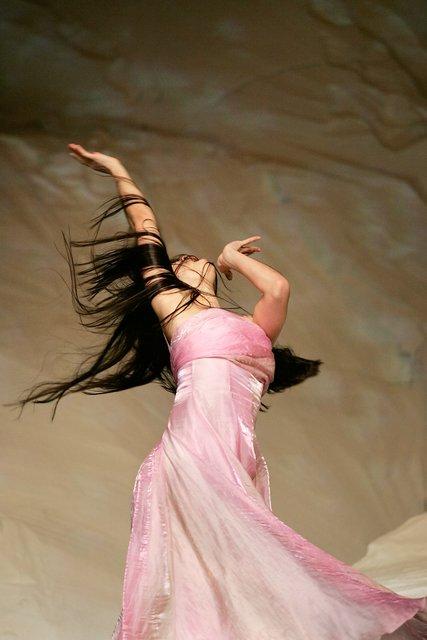 Silvia Farias Heredia in “Rough Cut” by Pina Bausch with Tanztheater Wuppertal at Schauspielhaus Wuppertal (Germany), April 14, 2005