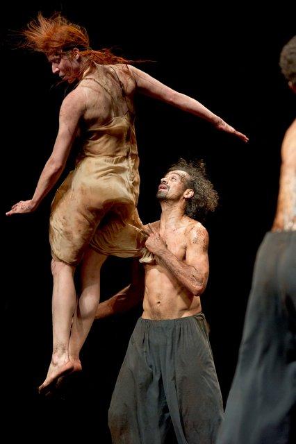 Anna Wehsarg and Jorge Puerta Armenta in “The Rite of Spring” by Pina Bausch with Tanztheater Wuppertal at Opernhaus Wuppertal (Germany), Oct. 5, 2011