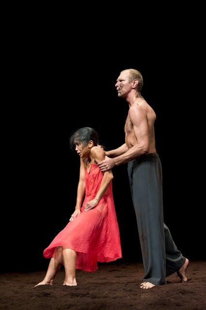 Ditta Miranda Jasjfi and Andrey Berezin in “The Rite of Spring” by Pina Bausch with Tanztheater Wuppertal at Opernhaus Wuppertal (Germany), Oct. 5, 2011