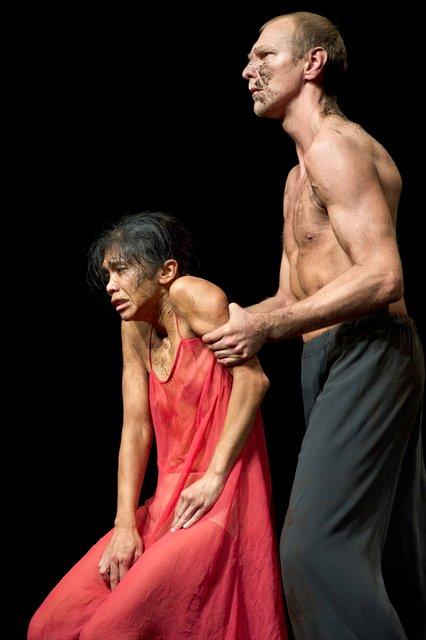 Ditta Miranda Jasjfi and Andrey Berezin in “The Rite of Spring” by Pina Bausch with Tanztheater Wuppertal at Opernhaus Wuppertal (Germany), Oct. 5, 2011