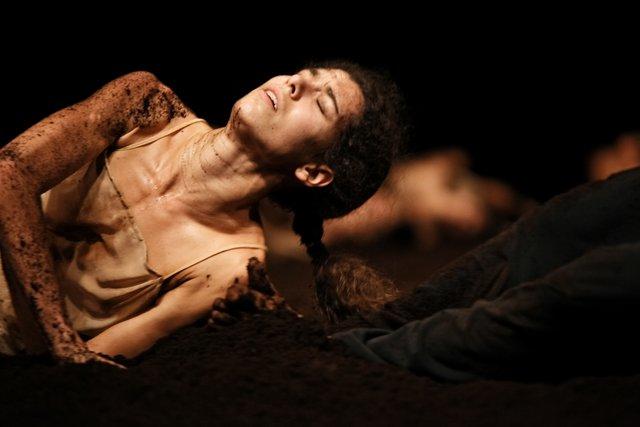 Luiza Braz Batista in “The Rite of Spring” by Pina Bausch with Tanztheater Wuppertal at Opernhaus Wuppertal (Germany), Oct. 5, 2011