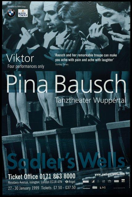 Poster for “Viktor” by Pina Bausch in London, 01/27/1999 – 01/30/1999
