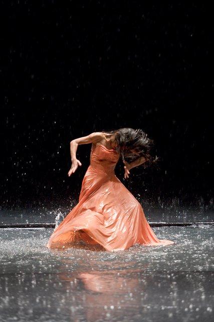Ditta Miranda Jasjfi in “Vollmond (Full Moon)” by Pina Bausch with Tanztheater Wuppertal at Théâtre de la Ville Paris (France), June 15, 2007