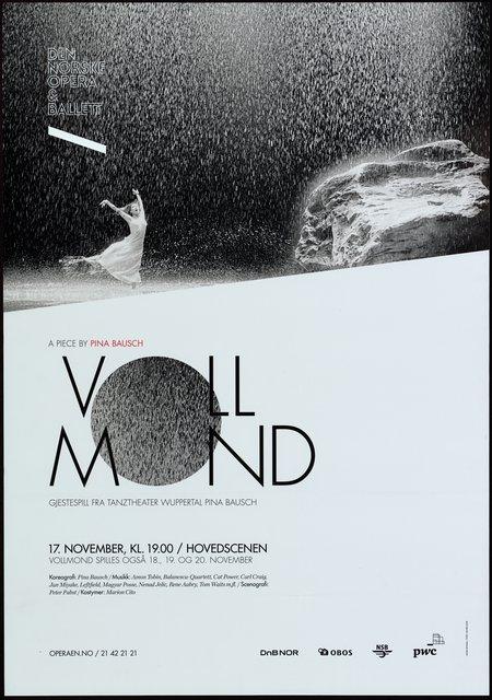 Poster for “Vollmond (Full Moon)” by Pina Bausch in Oslo, 11/17/2011 – 11/20/2011