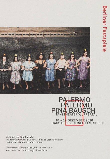 Booklet for “Palermo Palermo” by Pina Bausch with Tanztheater Wuppertal in in Berlin, 12/16/2016 – 12/19/2016