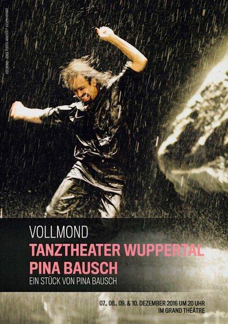 Booklet for “Vollmond (Full Moon)” by Pina Bausch with Tanztheater Wuppertal in in Luxembourg, 12/07/2016 – 12/10/2016