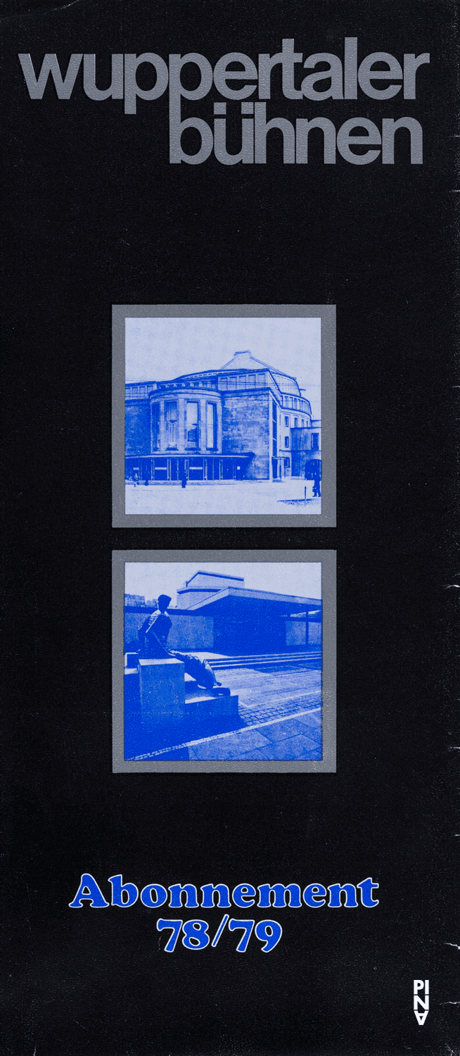 Spielzeitprogramm zu „Arien“ von Pina Bausch mit Tanztheater Wuppertal in Wuppertal, 12. Mai 1979