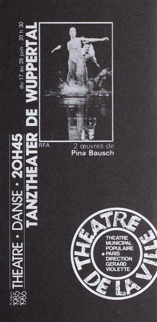 Booklet for “Arien” by Pina Bausch with Tanztheater Wuppertal in in Paris, 06/25/1986 – 06/29/1986